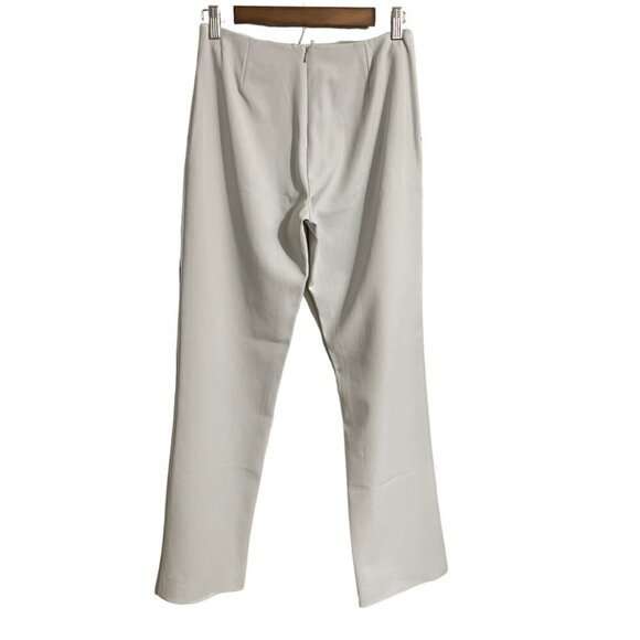 Armani Exchange Womens Cream Zipper Pockets High Rise Straight Trouser Pants 4 - Picture 7 of 7